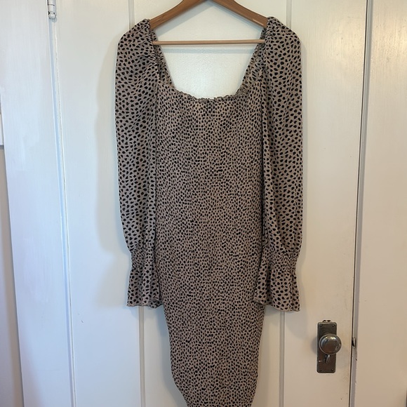 Princess Polly Animal Print Smocked Dress - US 10 - Picture 10 of 12